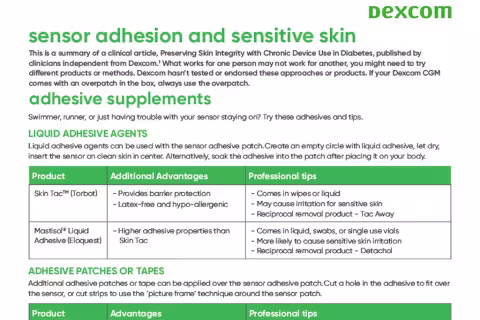 Sensor Adhesion and Sensitive Skin - Preview