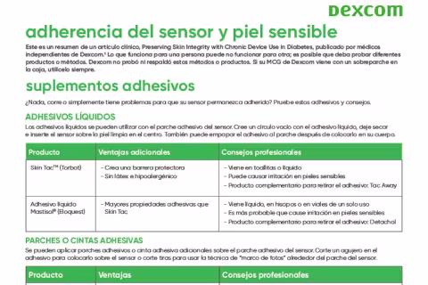 Sensor Adhesion and Sensitive Skin - Spanish - Preview