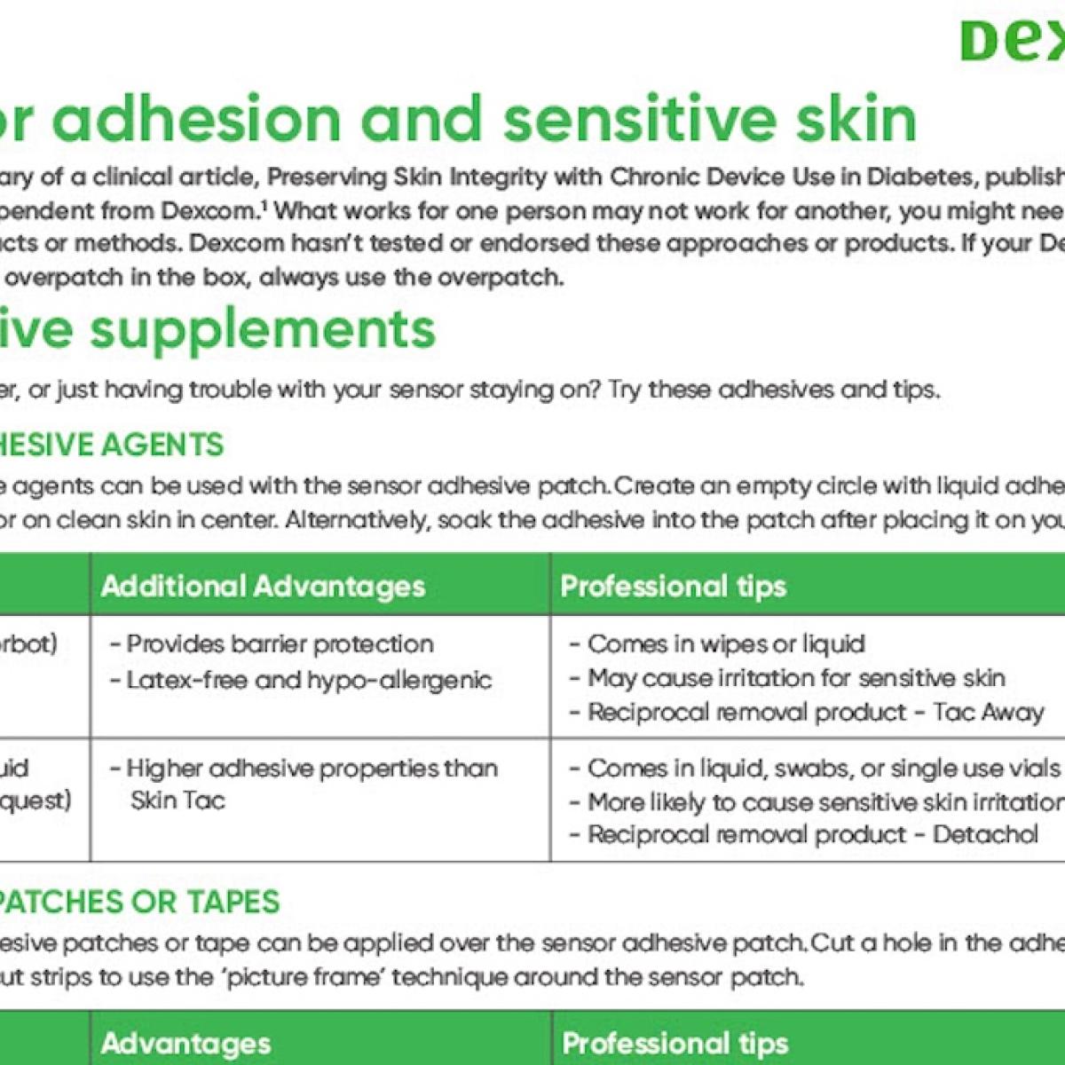 Sensor Adhesion and Sensitive Skin - Preview