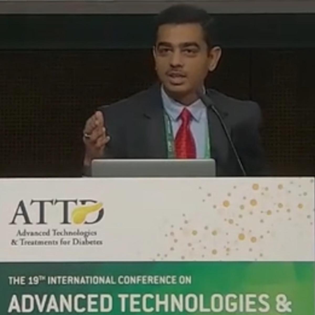 Dr.Viral Shah speaking at ATTD podium