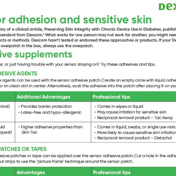 Sensor Adhesion and Sensitive Skin - Preview