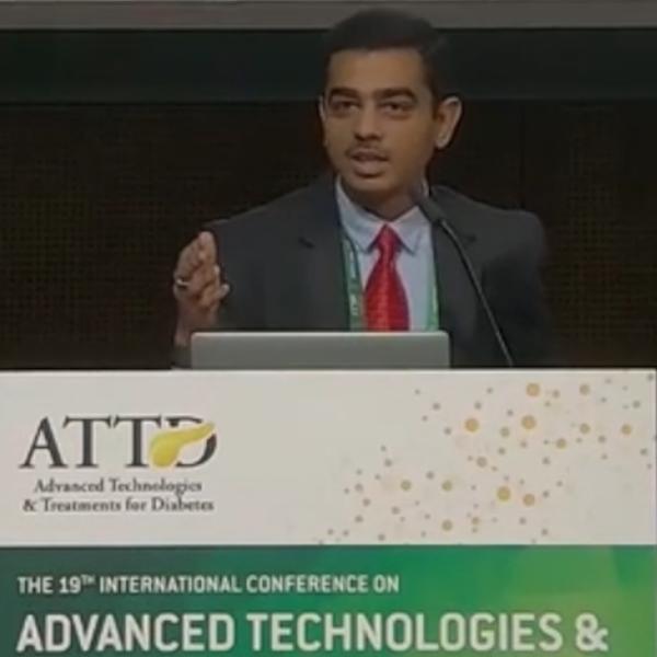 Dr.Viral Shah speaking at ATTD podium